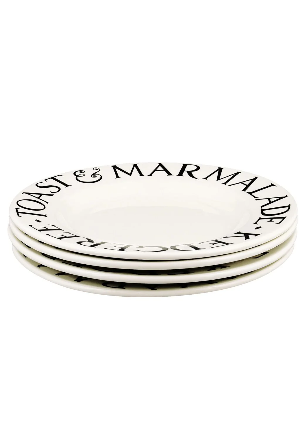 Black Toast Medium Dinner Plate, 8.5 Inch - Set of 4