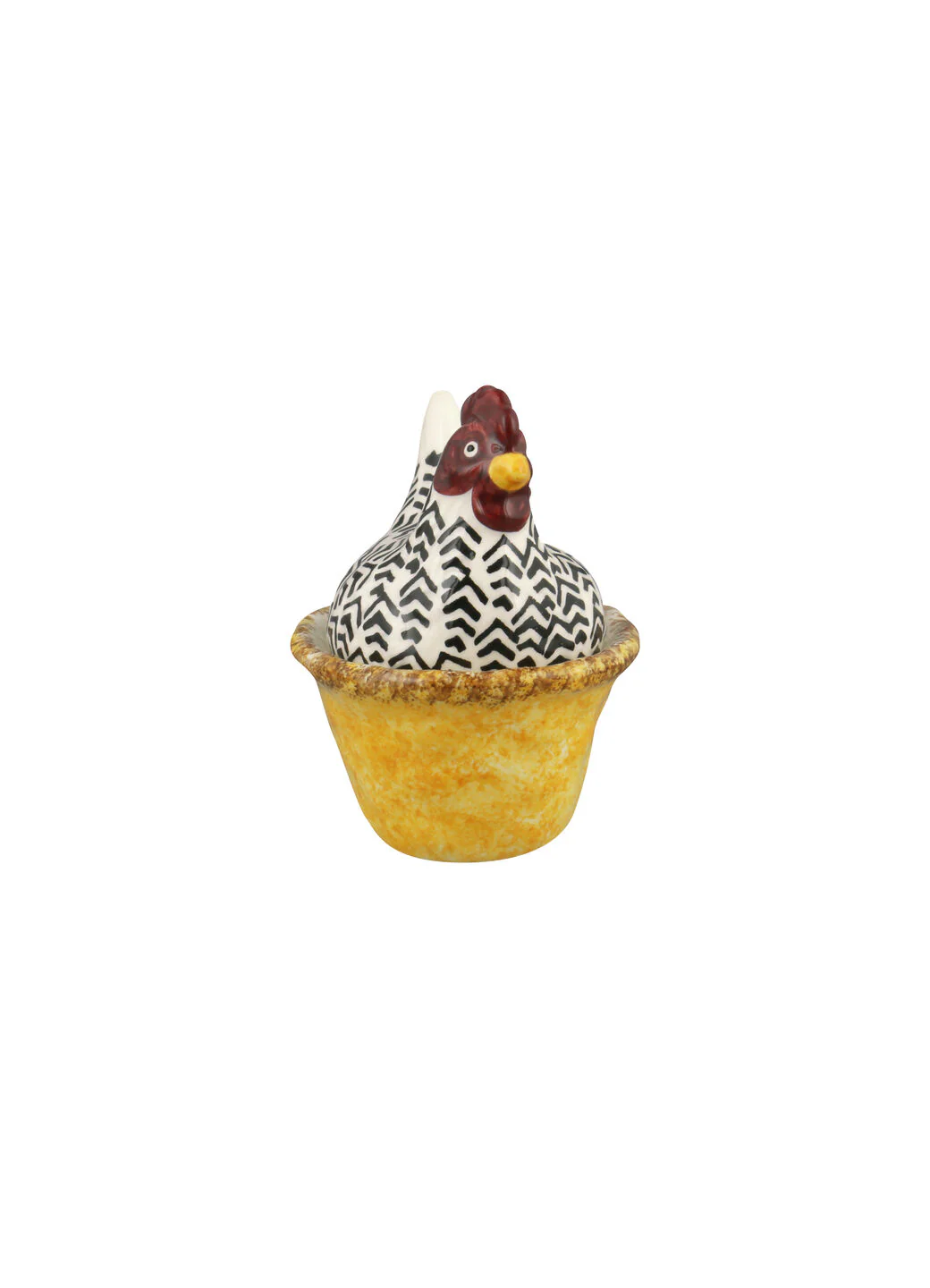 Handpainted Silver Small Hen On Nest - Image 4