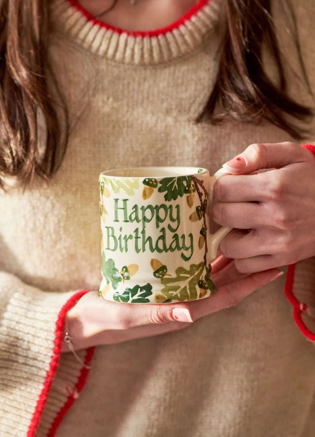 Personalised Oak 1/2 Pint Mug