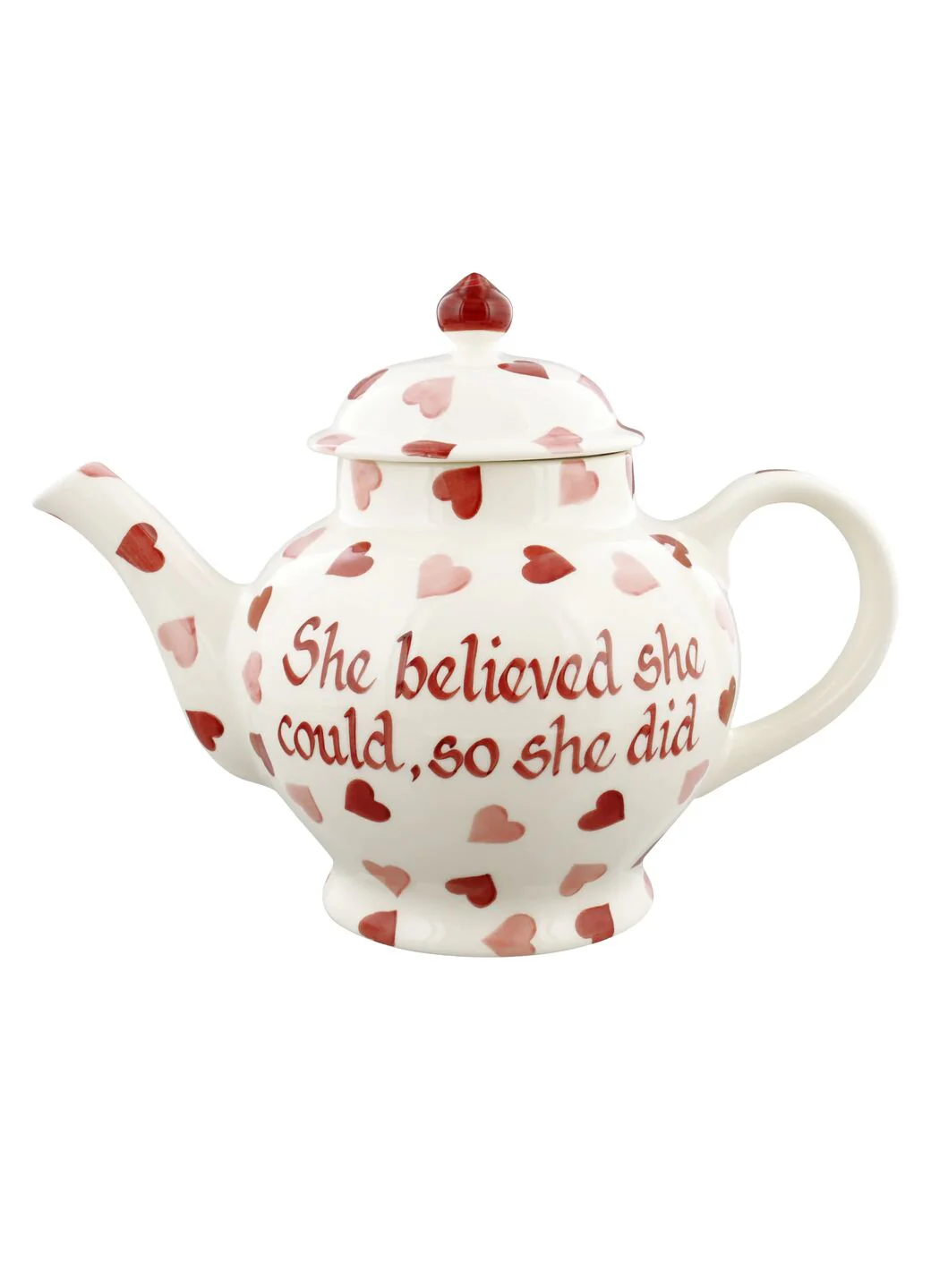 Personalised Pink Hearts 4 Mug Teapot - Image 2