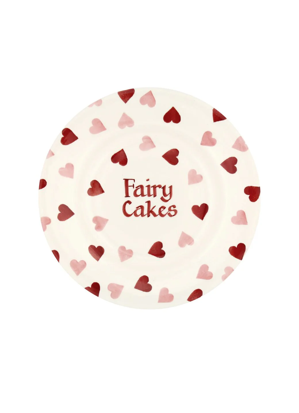Personalised Pink Hearts Medium Dinner Plate, 8.5 Inch