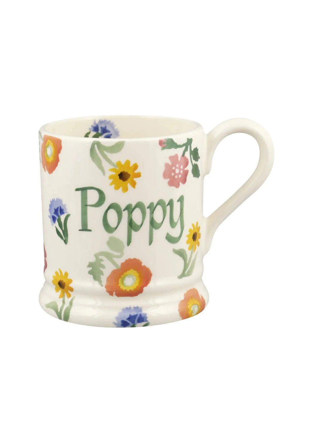 Personalised Poppies & Pinks 1/2 Pint Mug - Image 2