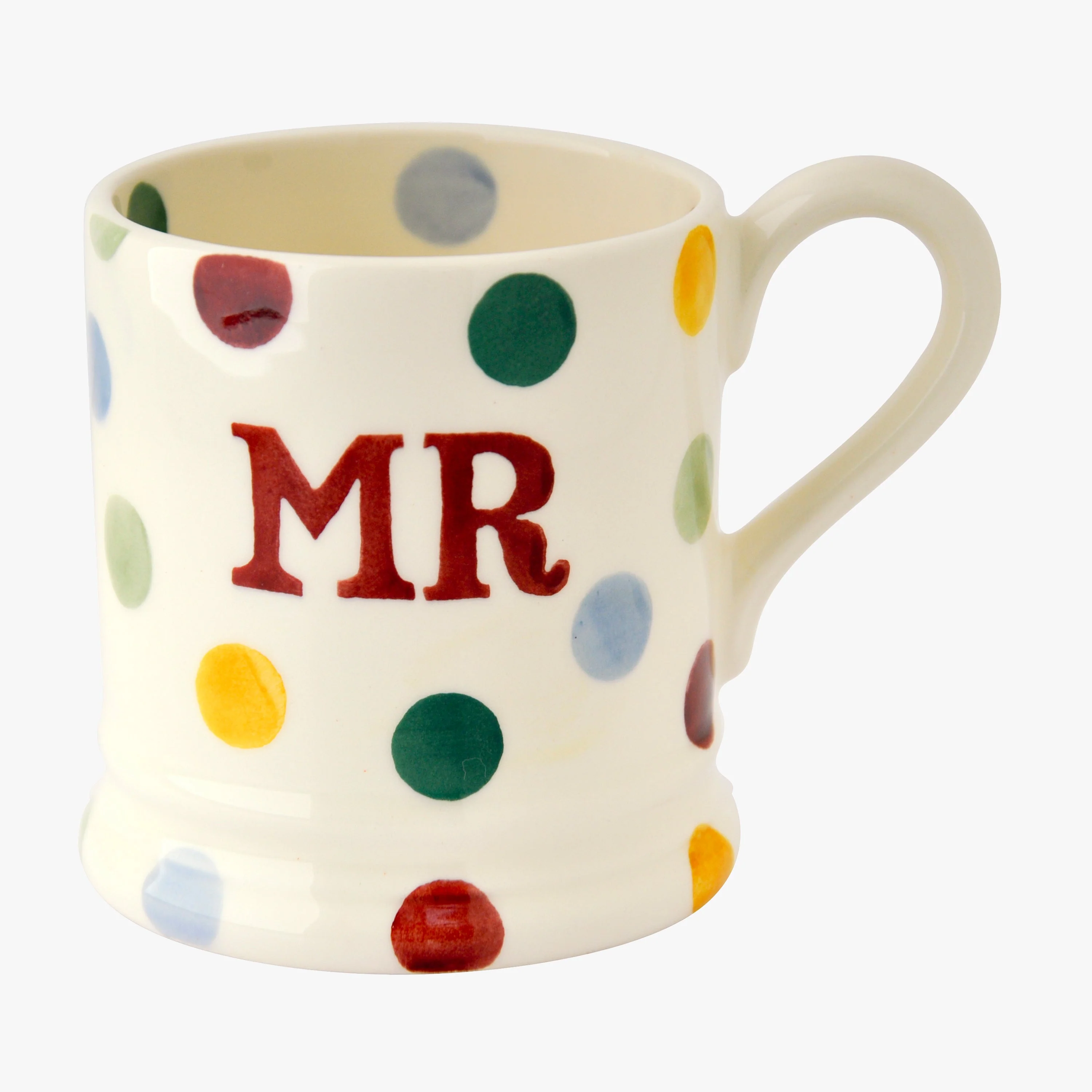 Polka Dot 'Mr & Mrs' Set of 2 1/2 Pint Mugs Boxed - Image 3