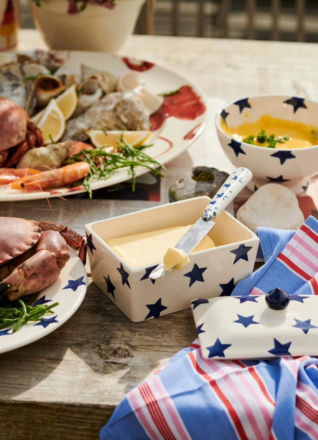 Seconds Blue Star Small Butter Dish - Image 7
